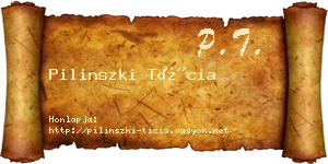 Pilinszki Tícia névjegykártya